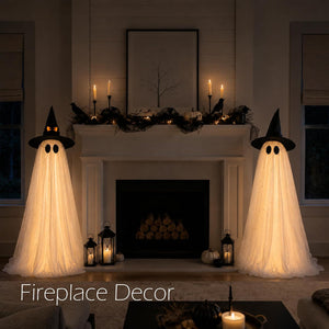 Light-Up Halloween Ghost Decorations — 2 Pack, 59 in