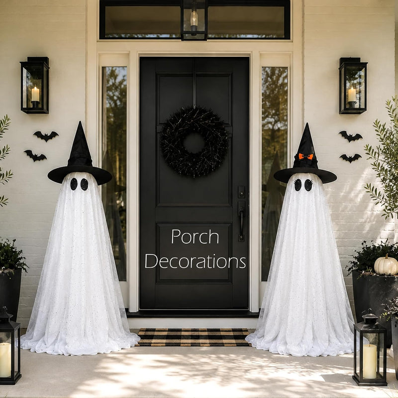 Light-Up Halloween Ghost Decorations — 2 Pack, 59 in