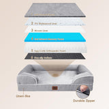 EHEYCIGA extra large orthopedic grey dog bed — photo 5